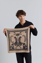 Pañuelo Bandana Tiger En Cachemira - Ecoland Beige & Negro - Mixto