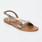 Sandalias Timo - Light Croco Gold