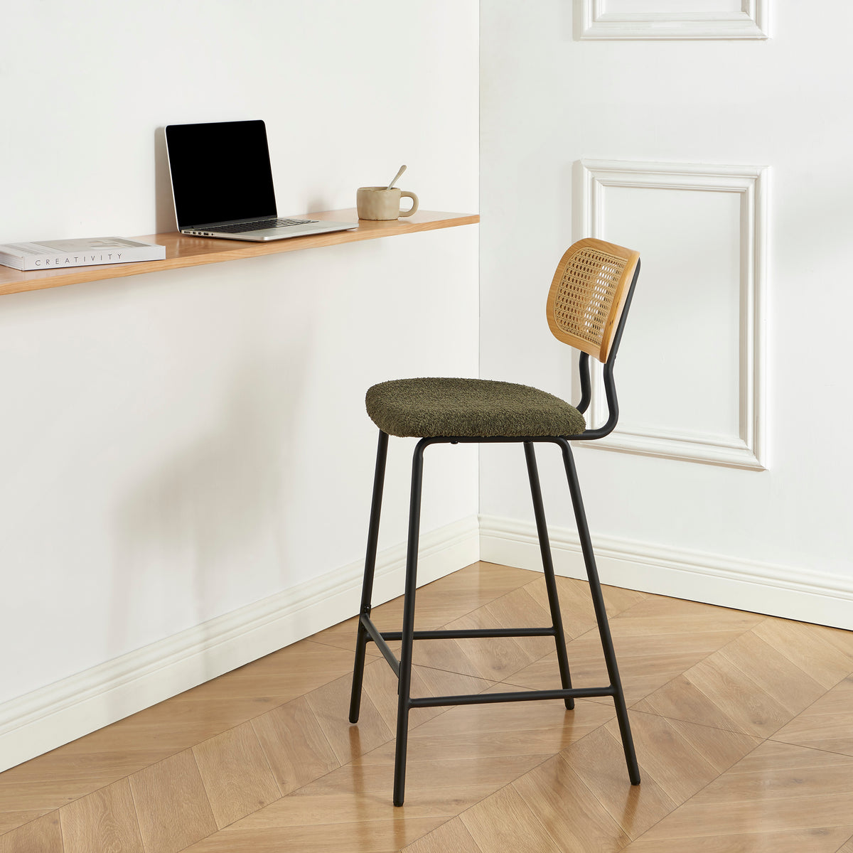 Tina - Set of 2 Stools - Rattan Cane Webbing