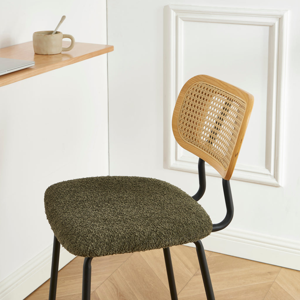 Tina - Set of 2 Stools - Rattan Cane Webbing