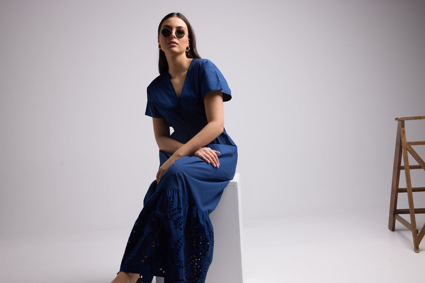 Robe Longue - Tina - Marine
