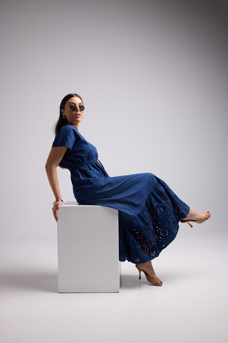 Robe Longue - Tina - Marine