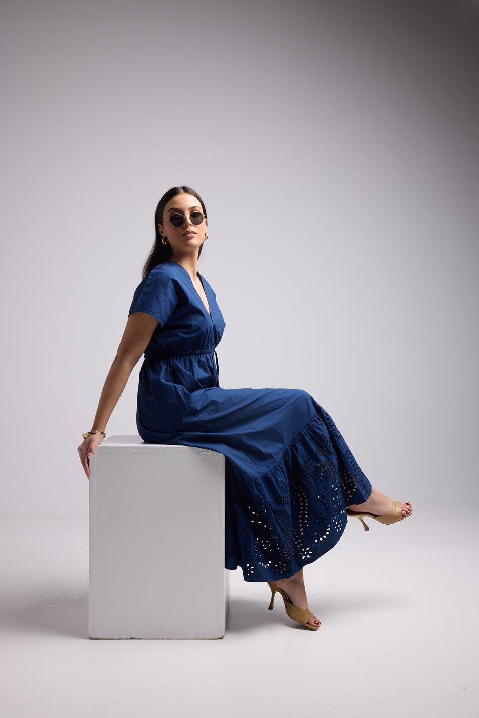 Robe Longue - Tina - Marine
