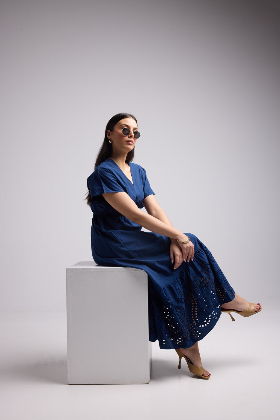 Robe Longue - Tina - Marine
