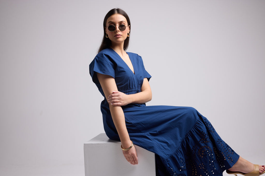 Robe Longue - Tina - Marine