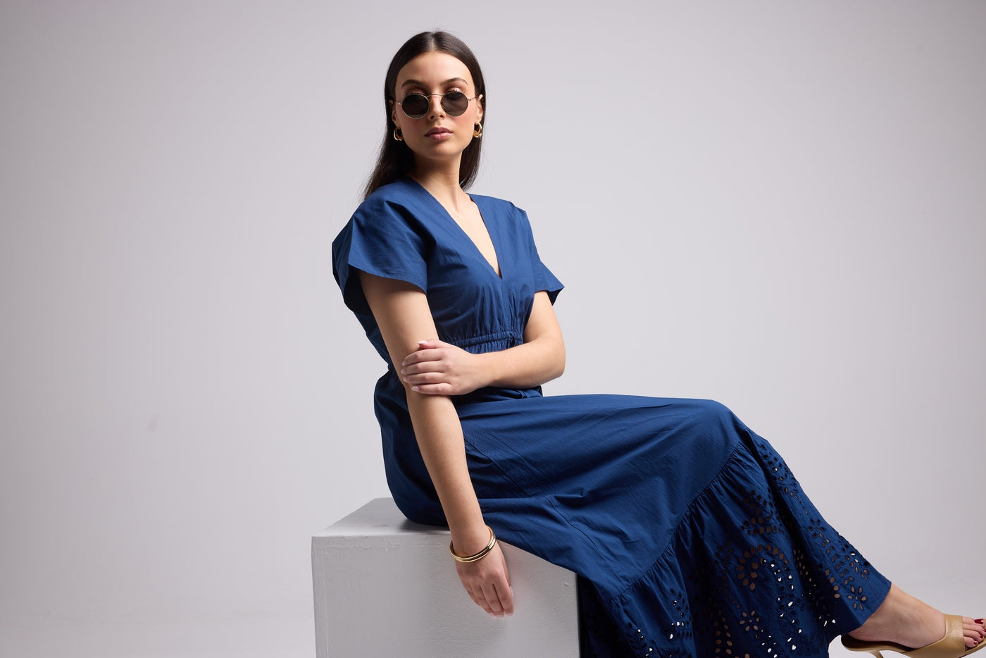 Robe Longue - Tina - Marine