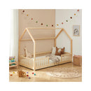 Cabin Bed with Guardrails - Slatted Base Included - Tiny - Solid Pine