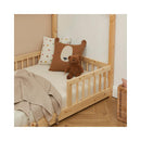 Cabin Bed with Guardrails - Slatted Base Included - Tiny - Solid Pine