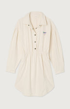 American Vintage - Vestido Camisero Midi Mangas Largas - Ecru - Mujer