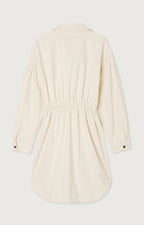 American Vintage - Vestido Camisero Midi Mangas Largas - Ecru - Mujer