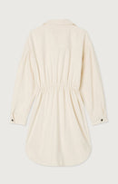 American Vintage - Long Sleeve Midi Shirt Dress - Ecru - Women