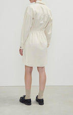 American Vintage - Vestido Camisero Midi Mangas Largas - Ecru - Mujer