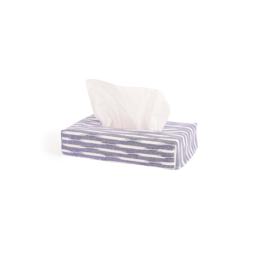Tissue Box - Veil Of Tenderness - Ikat Azure Haze