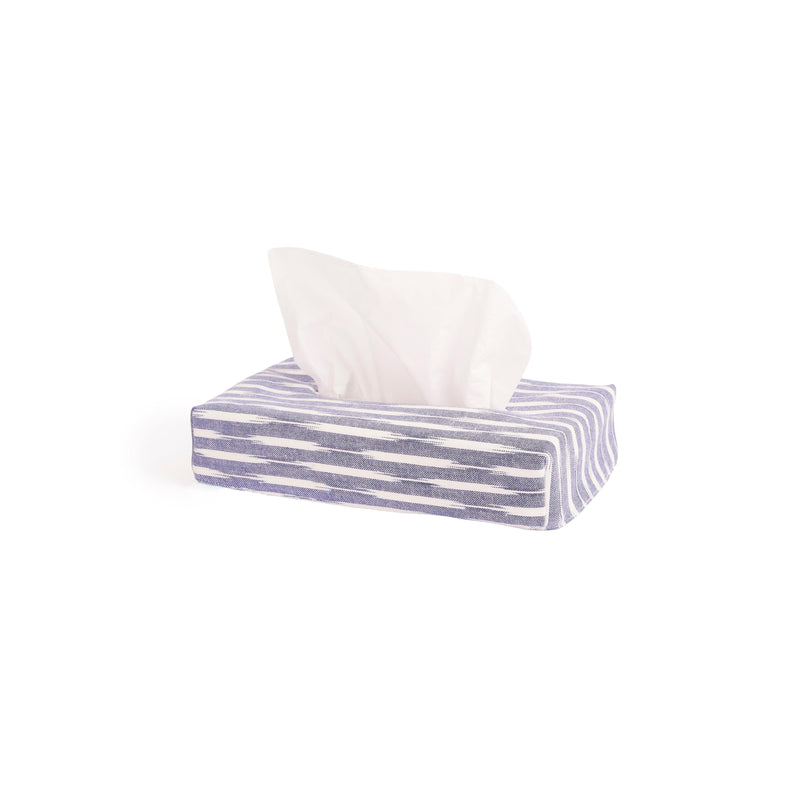 Tissue Box - Veil Of Tenderness - Ikat Azure Haze