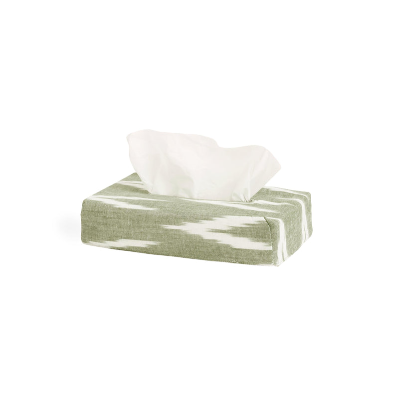 Tissue Box - Veil Of Tenderness - Lime Green Ikat