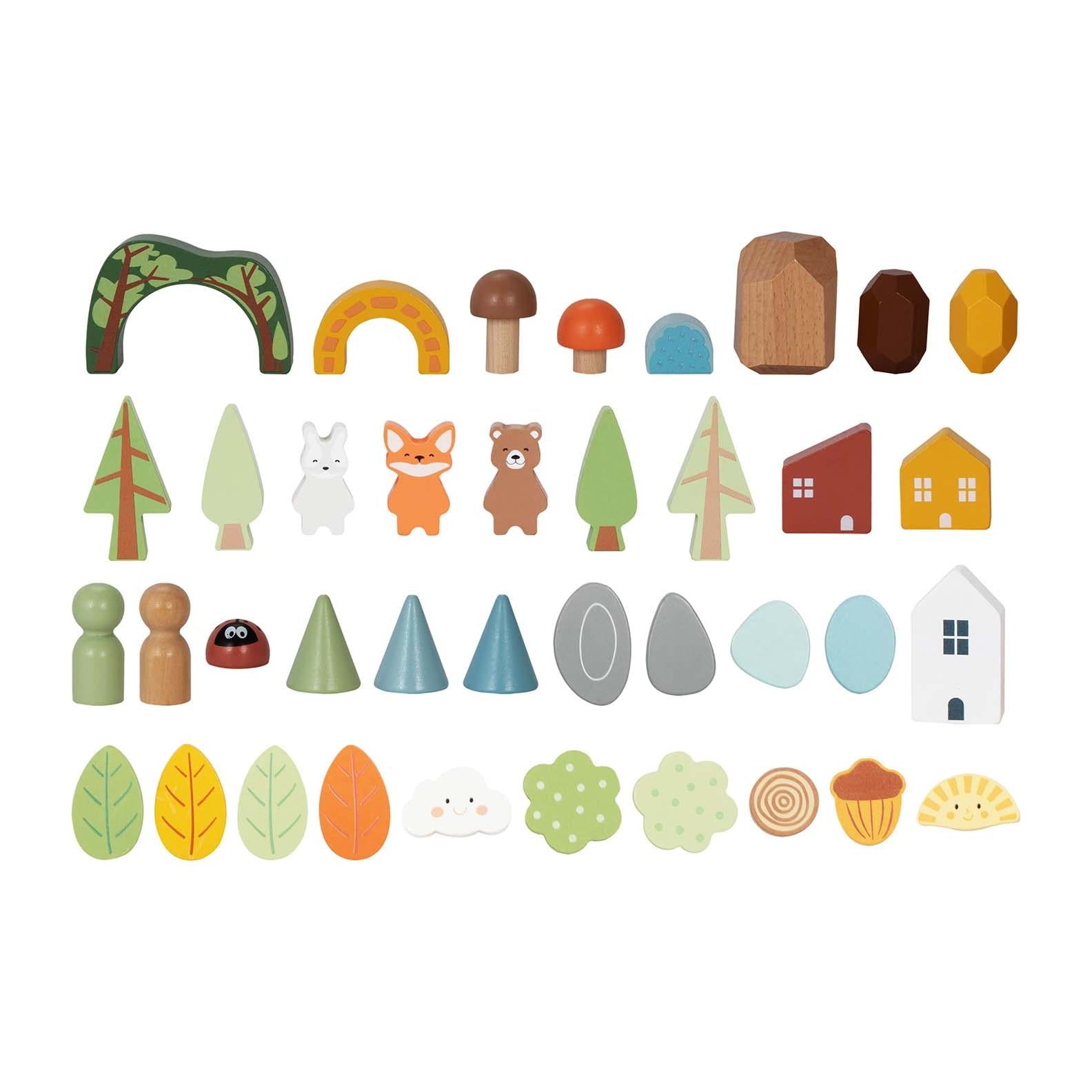 Montessori Wooden Figurine Set – The Forest