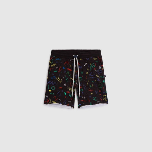 Short Tkid Cutoff Print - Noir