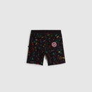 Tkid Cutoff Print Shorts - Black