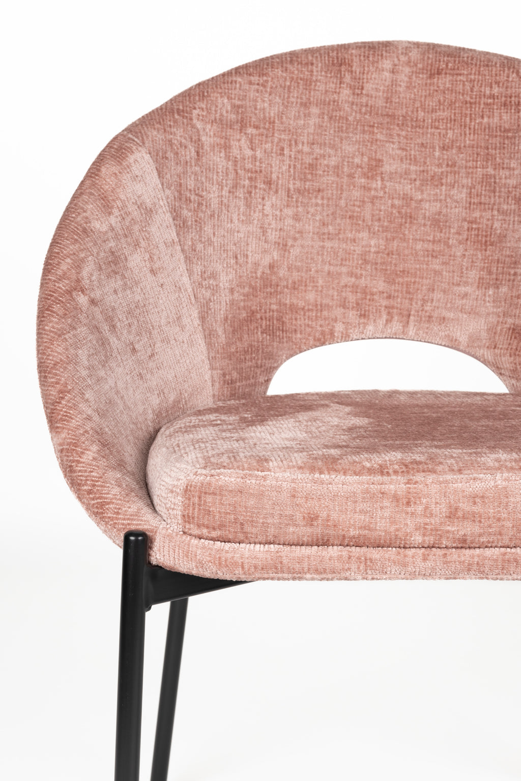 Dando - Dining Room Chair - Polyester - Old Pink