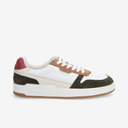 Brooklyn Preppy M - Nappa/Sde/Crazy - White/Army/Carmen