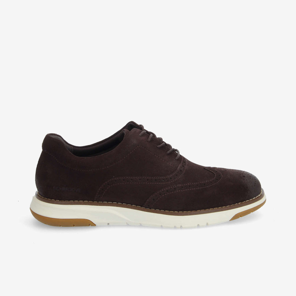 Echo Ii Brogue M - Oily Suede - Dark Brown