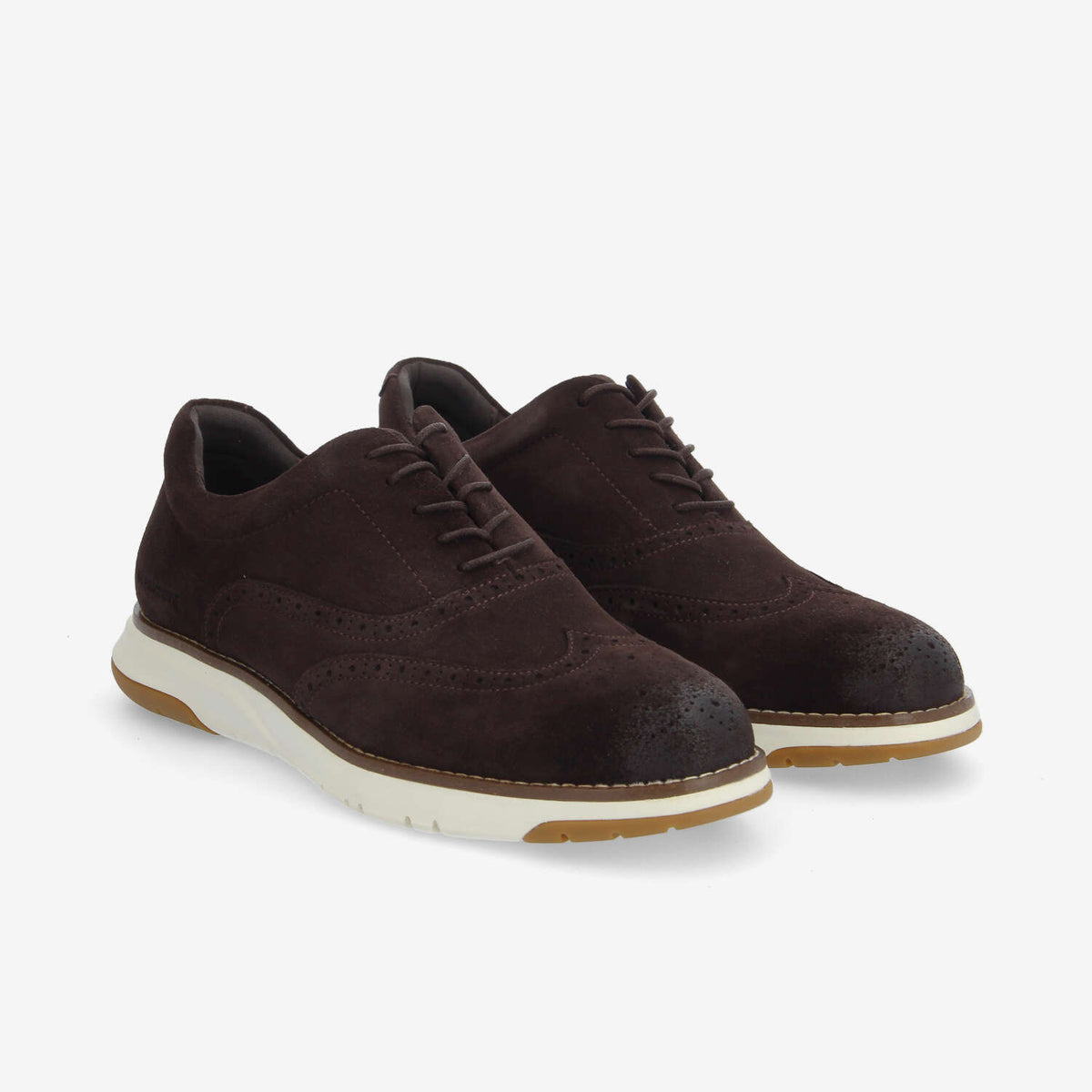 Echo Ii Brogue M - Oily Suede - Dark Brown
