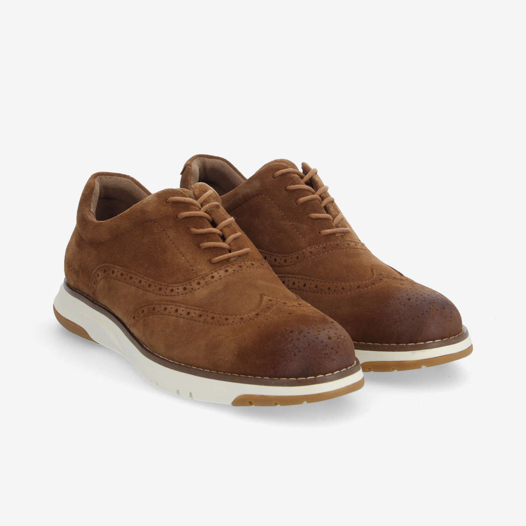 Echo Ii Brogue M - Oily Suede - Camel