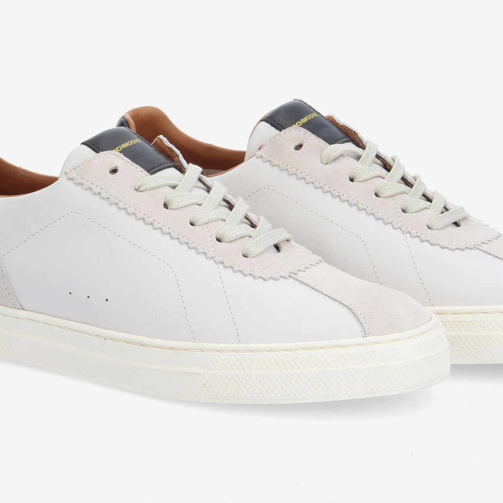 Spark Clay T Toe M - Nappa/Sde/Nappa - White/Offwhite/Black