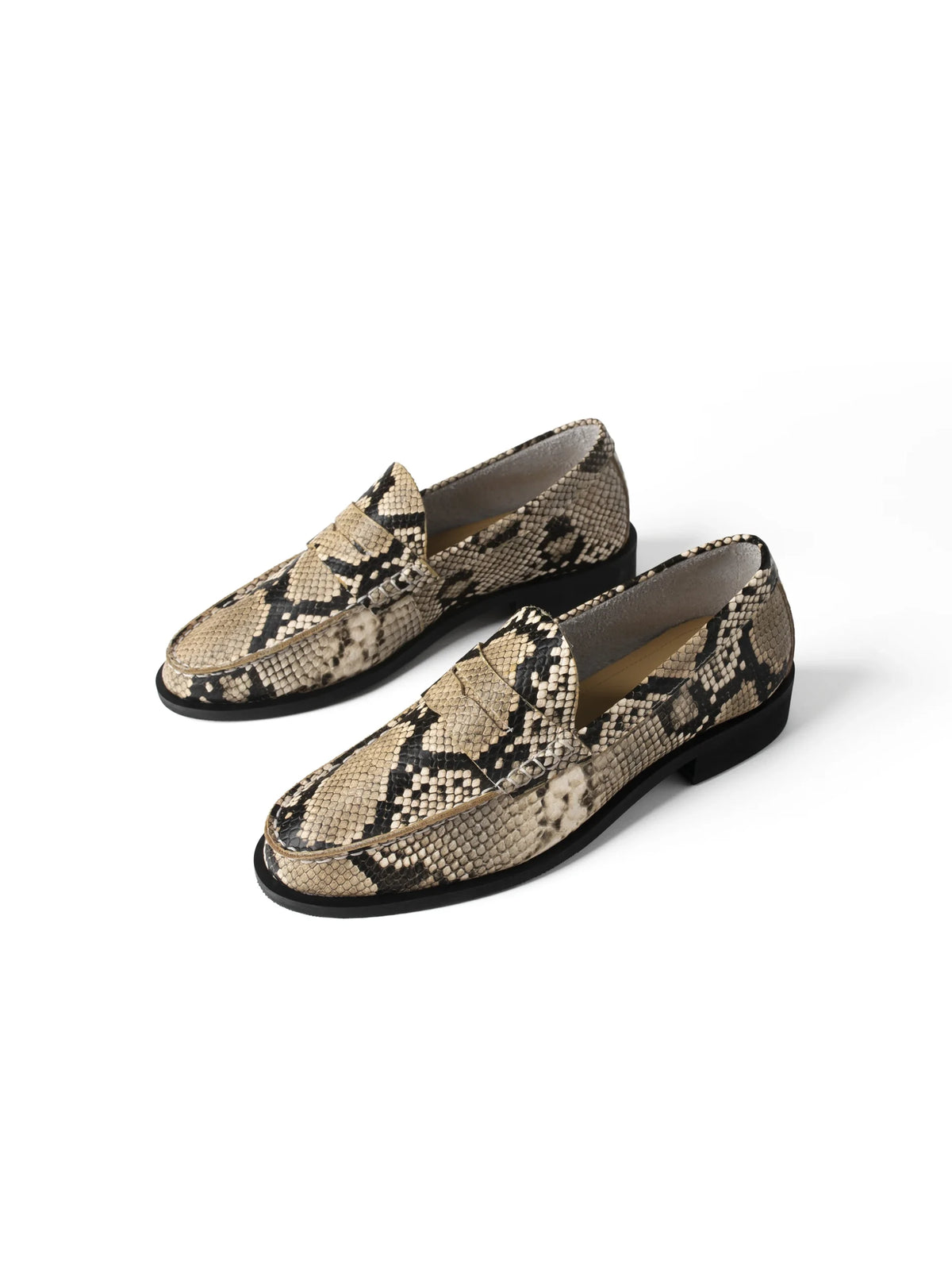 To Make It Easier Flat Shoes - Snake Print