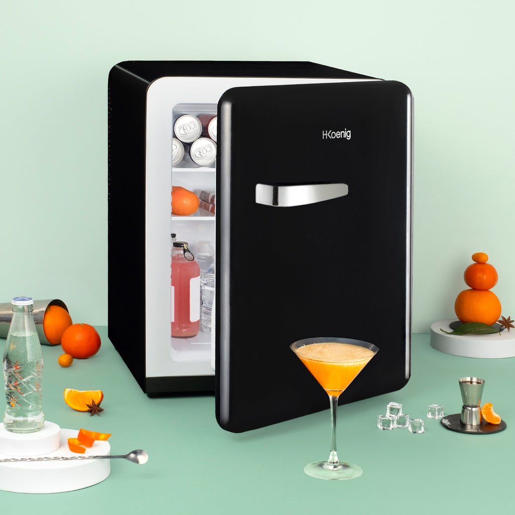 Freestanding Vintage Mini Fridge - Black