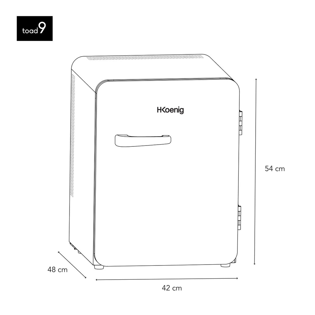 Freestanding Vintage Mini Fridge - Black