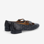 Flora Ballerina W - Nappa/Studs - Black/Silver