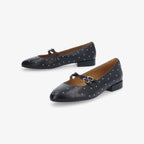 Flora Ballerina W - Nappa/Studs - Black/Silver