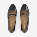 Flora Ballerina W - Wrinkled Patent - Black
