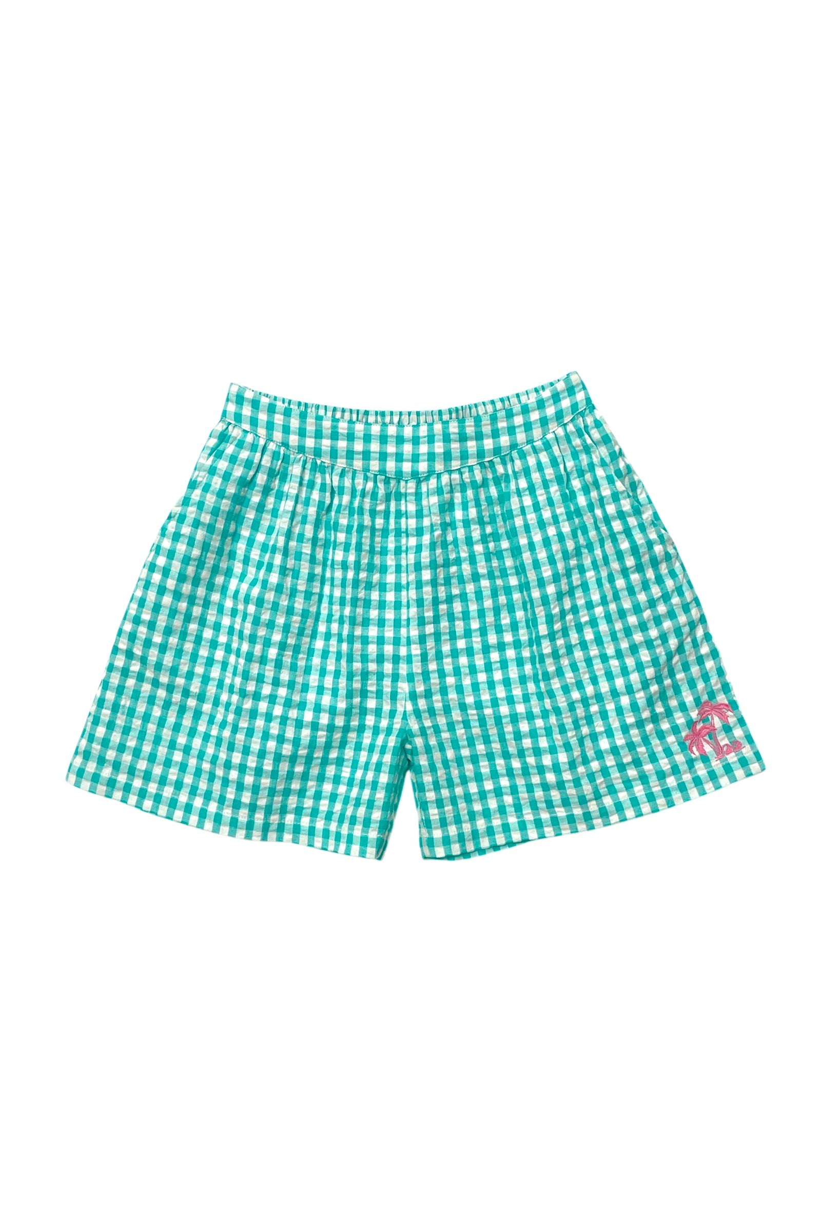 Short fille à carreaux vert d'eau - Tomas | SUNCHILD