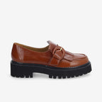 Mysen Buckle W - Lacquer Leather - Cognac