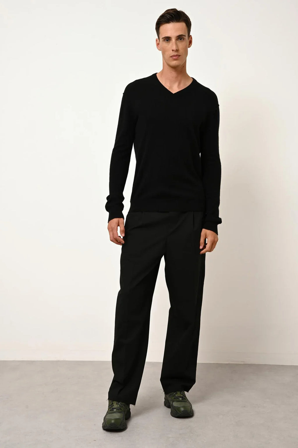 Pull Col V - Tom - Noir