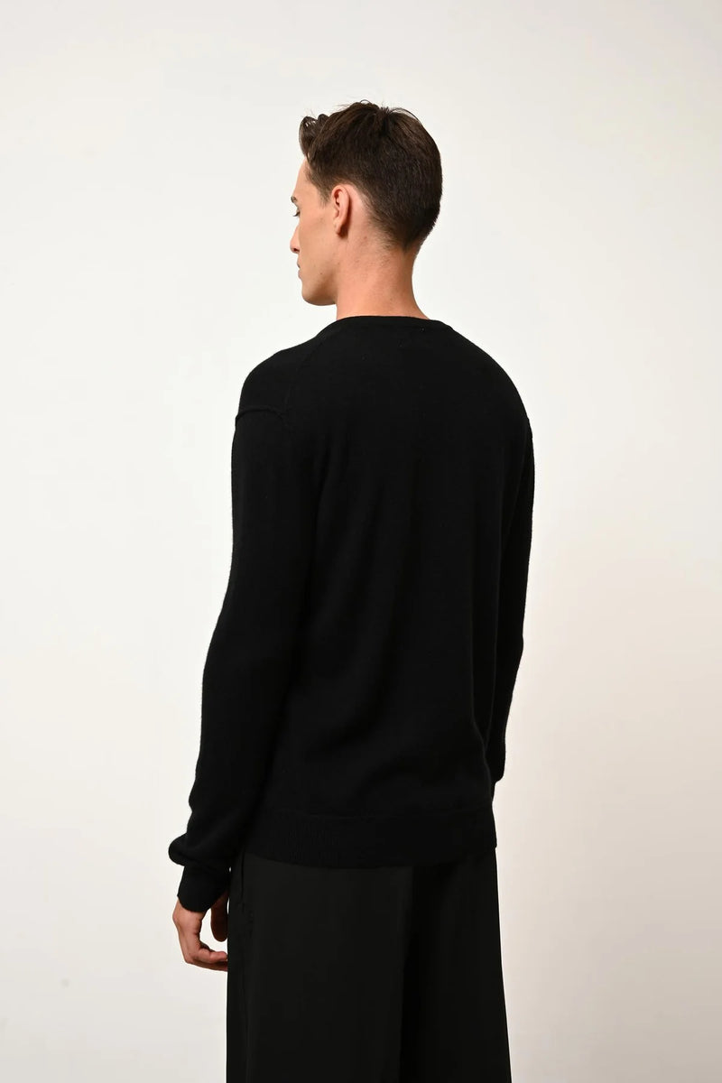 Pull Col V - Tom - Noir