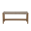 Banc Intérieur & Extérieur - Tongo - En Bois D'Acacia & Corde - Beige