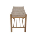 Banc Intérieur & Extérieur - Tongo - En Bois D'Acacia & Corde - Beige
