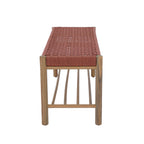 Tongo - Banco de interior y exterior - Madera de acacia y cuerda terracota