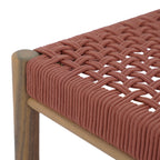 Tongo - Banco de interior y exterior - Madera de acacia y cuerda terracota
