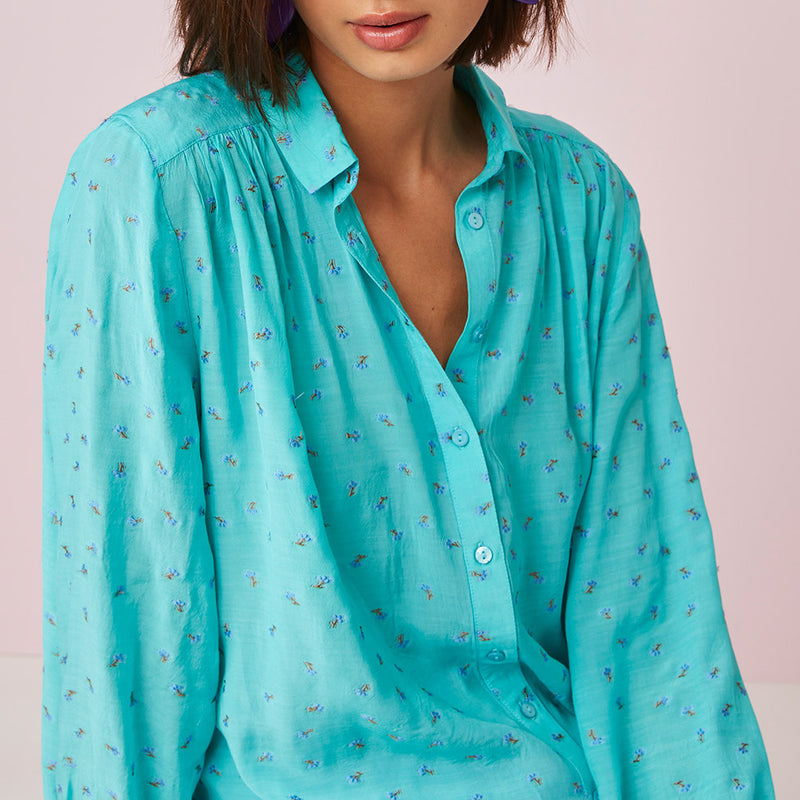 Camisa Tonia - Turquesa