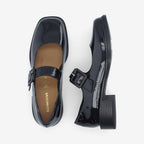Ostend Ballerina W - Wrinkled Patent - Black