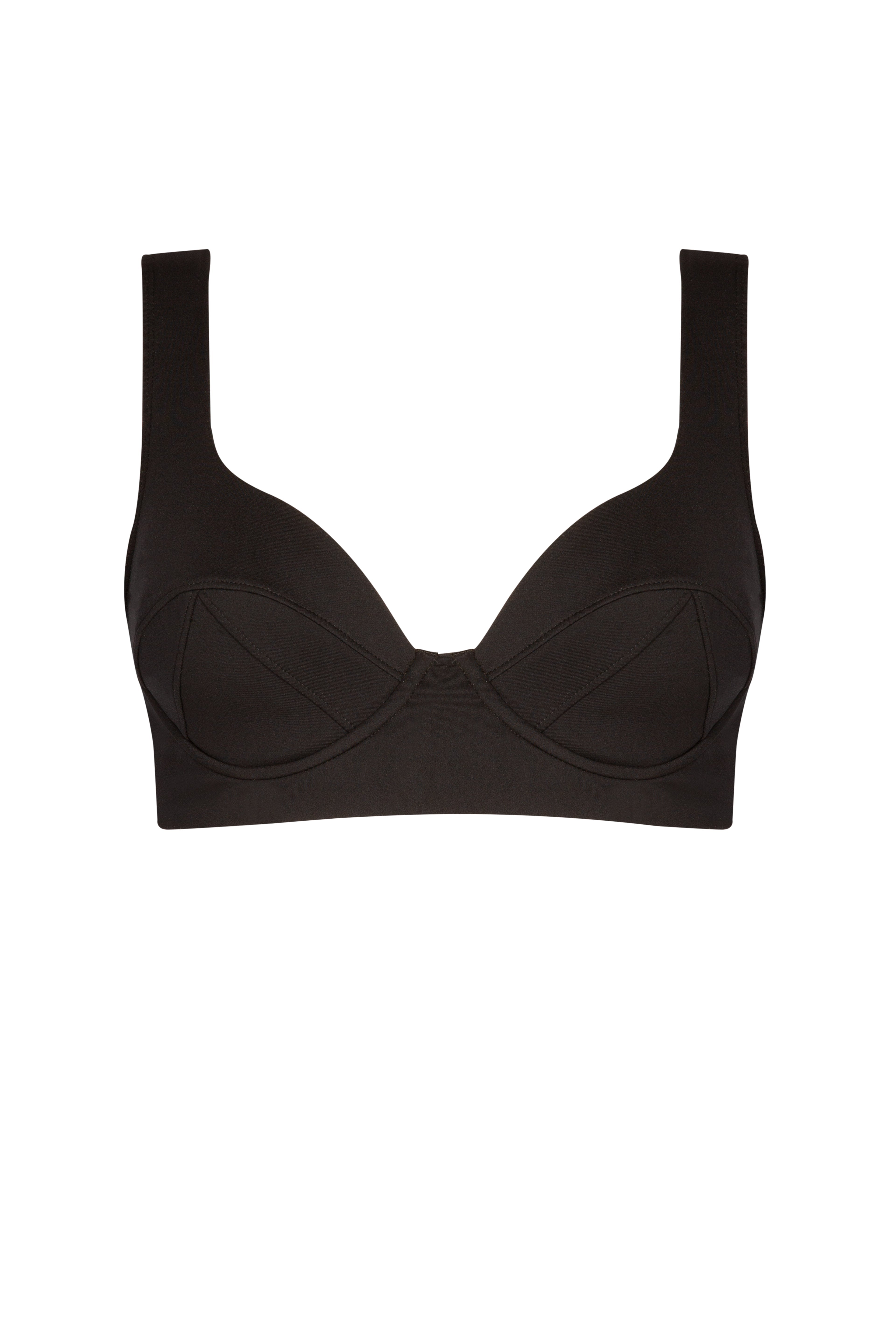 Top de bikini Valentine negro