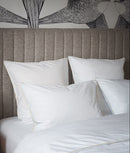 Paire De Taies D'Oreiller - Percale De Coton - Blanc Liseré Ecru