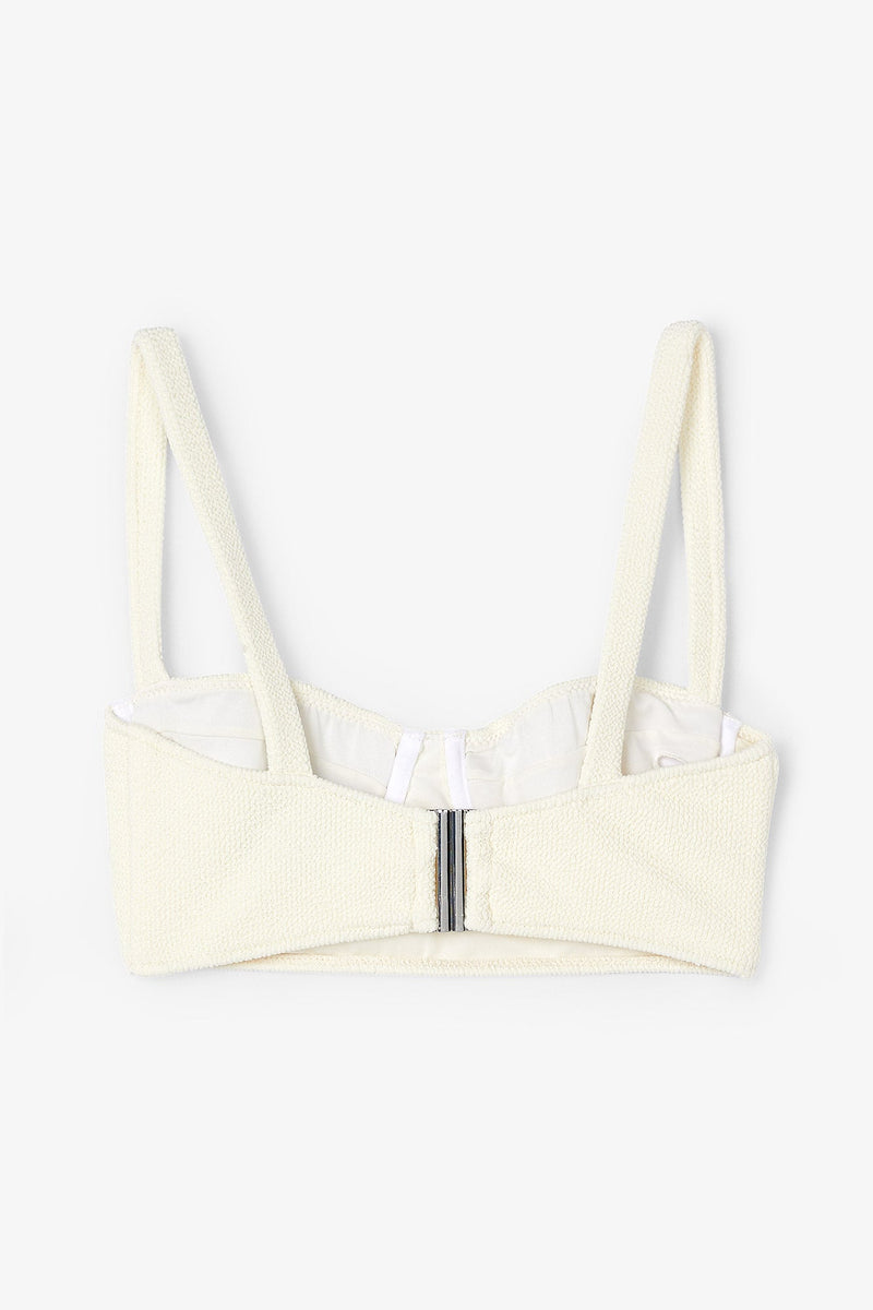 Top Corset Froissé Blanc