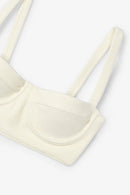 Top Corset Froissé Blanc
