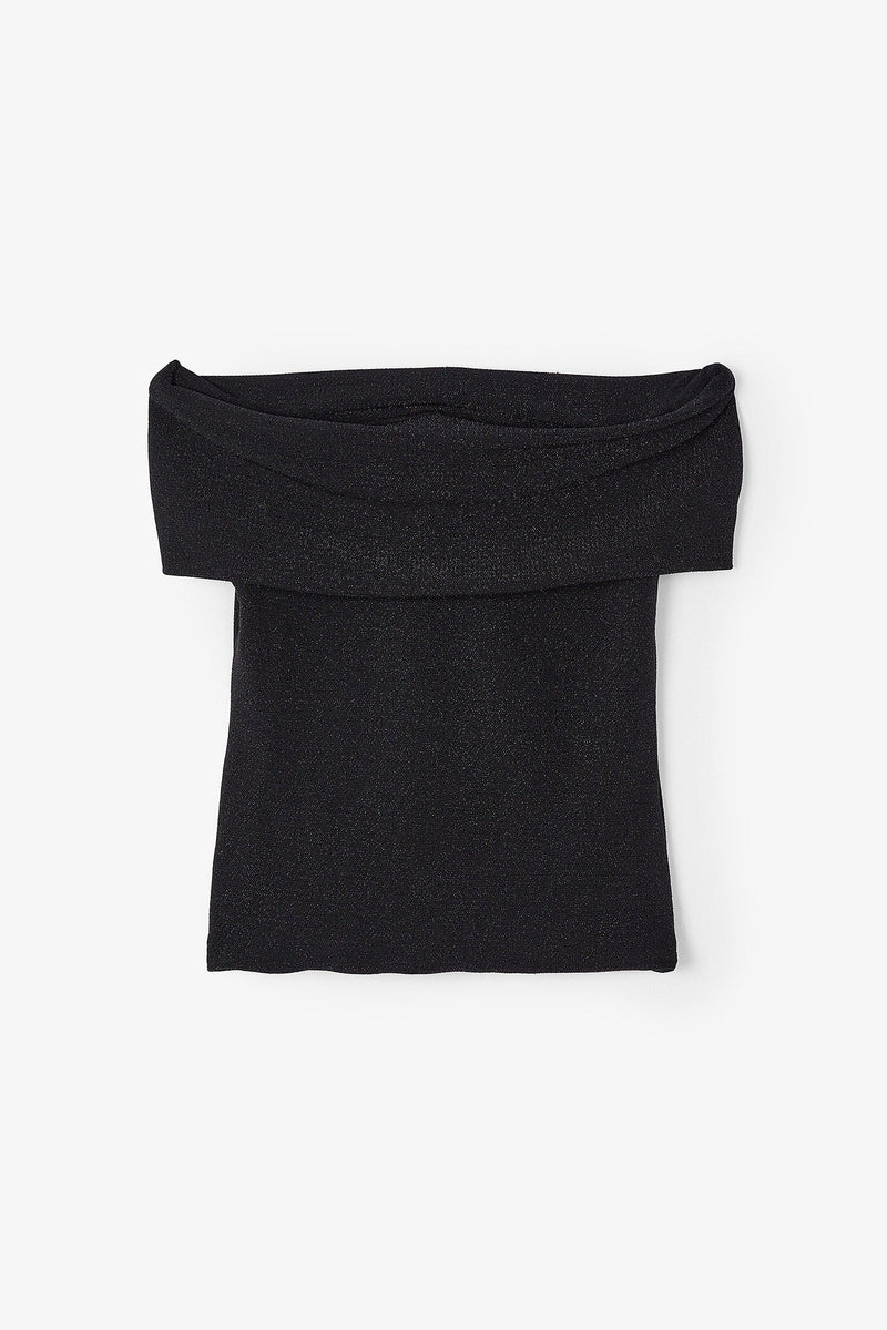 Top Gilda Maille Brillant Noir