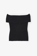 Top Gilda Maille Brillant Noir